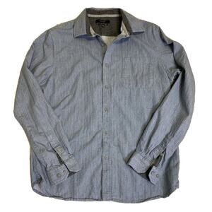 Tahari Mens Collared Shirt Size Large Soft Flannel Cotton Long Sleeve Button Up